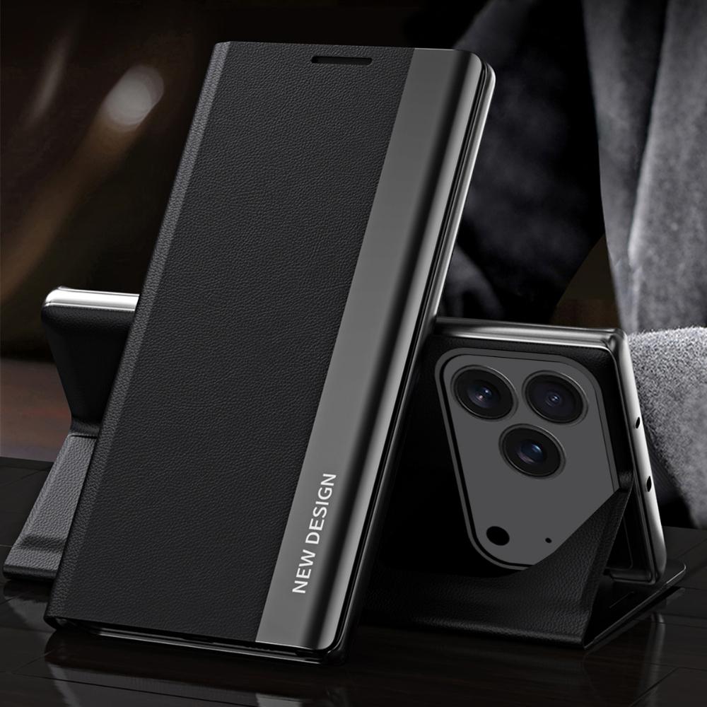 

Luxury Plating Flip Case For iPhone 17Air 16 15 14 11 13 12 Pro Max Mini 16 15 14 Plus XS Max XR X Stand Flip Phone Cover Capa iPhone 16 Plus чорний