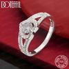 925 Sterling Silver Heart AAA Zircon Ring for Woman Fashion Wedding Engagement Party Gift Charm Jewelry