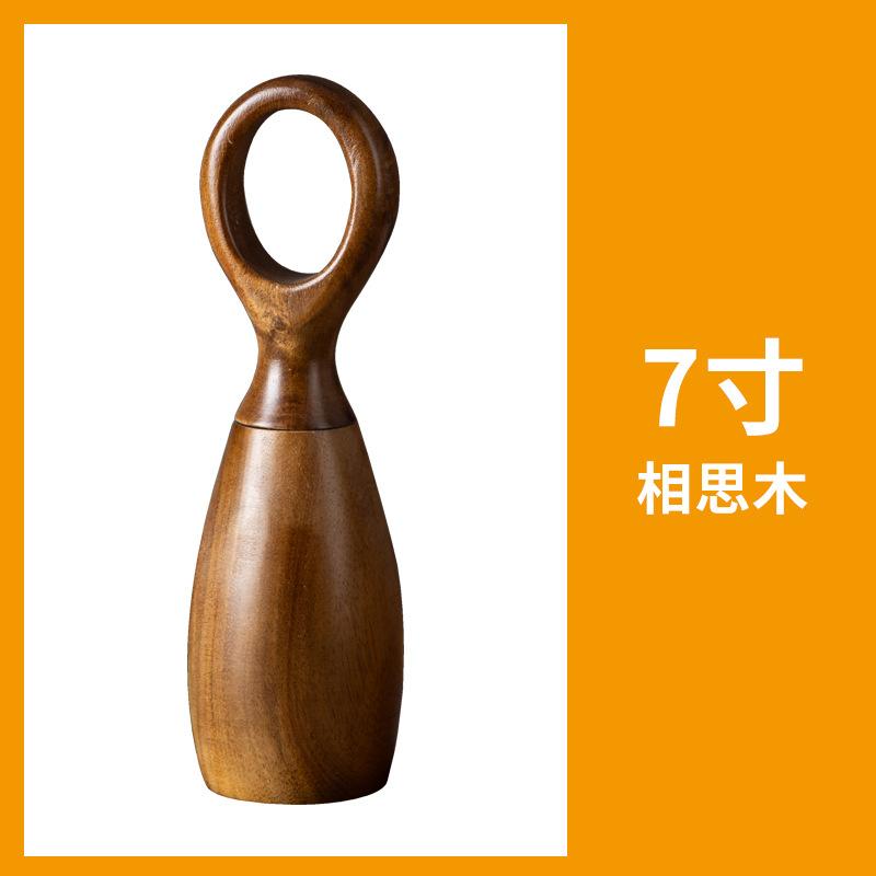 Creative Acacia Wood Pepper Mill Manual Ceramic Core Grinder for Pepper Powder and Sea Salt Multi-Use Grinder Kitchen Tool