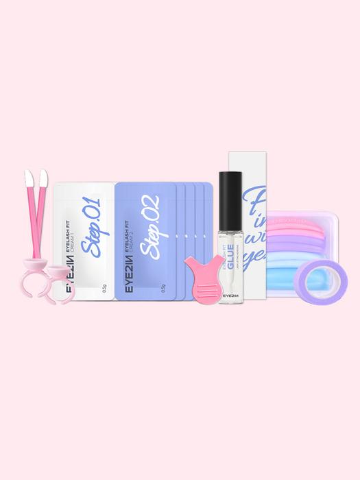 EYE2IN Self Eyelash Perm Kit Perm Lash Perm Materials 5 times Type A) Eyelash perm 5-session kit + glue