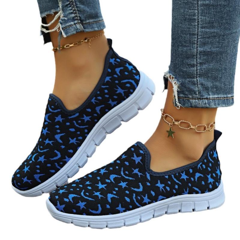 Star Moon Women's Sneakers Casual Shoes Summer New Large Size One Pedal Lazy Shoes Women's Shoes