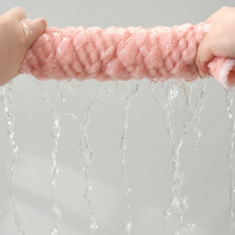 5 Stück schnelltrocknendes, weiches, saugfähiges, fusselfreies, verdicktes Handtuch aus Bambus-Fleece für den Einsatz im Schlafsaal, Gesichtshandtuch zum Waschen des Gesichts