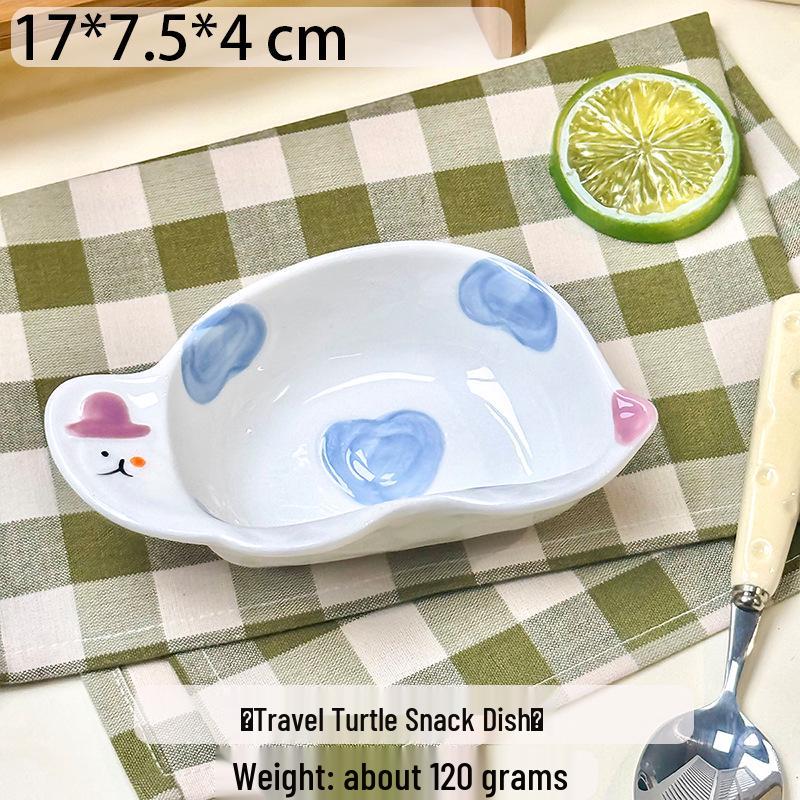 Hand-Painted Ceramic Dipping Dish for Sauces & Condiments