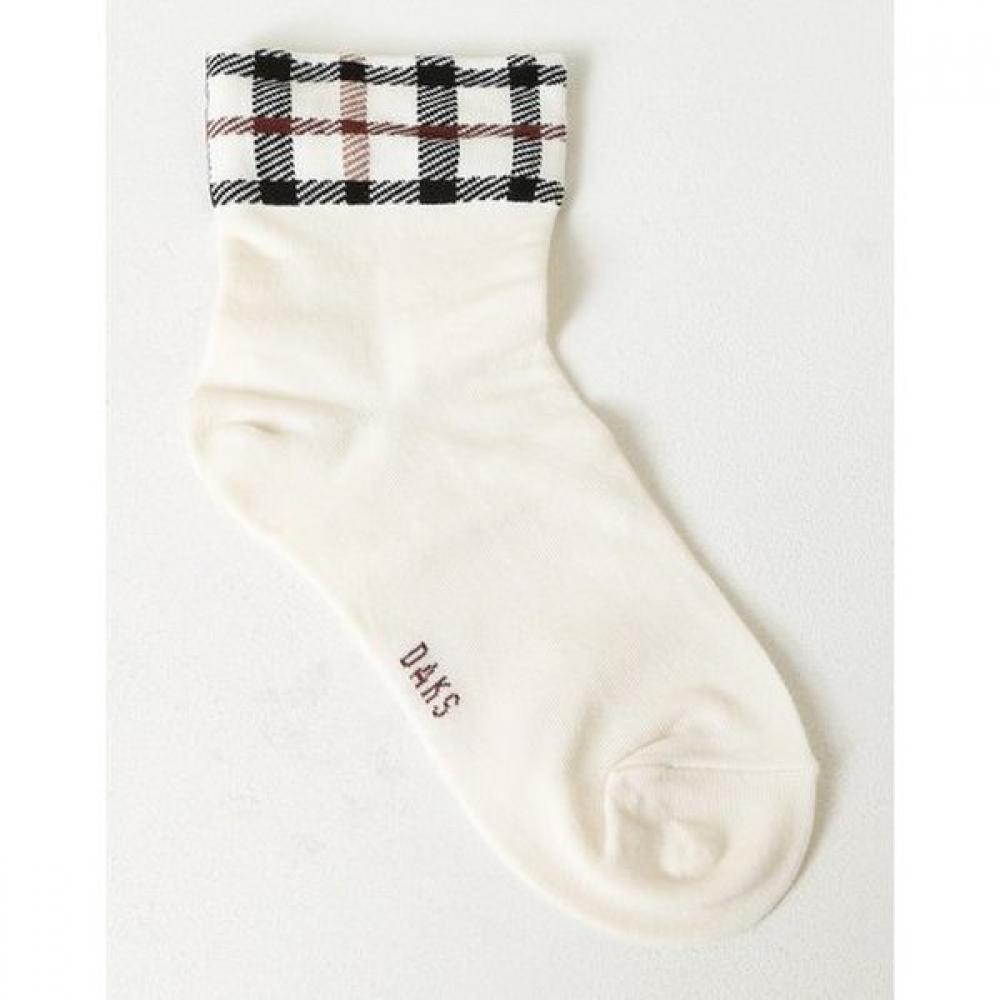 Daks Women Mixed Cotton Mid Length Socks Check Color Matching Dbss5f702bk 4 Pk