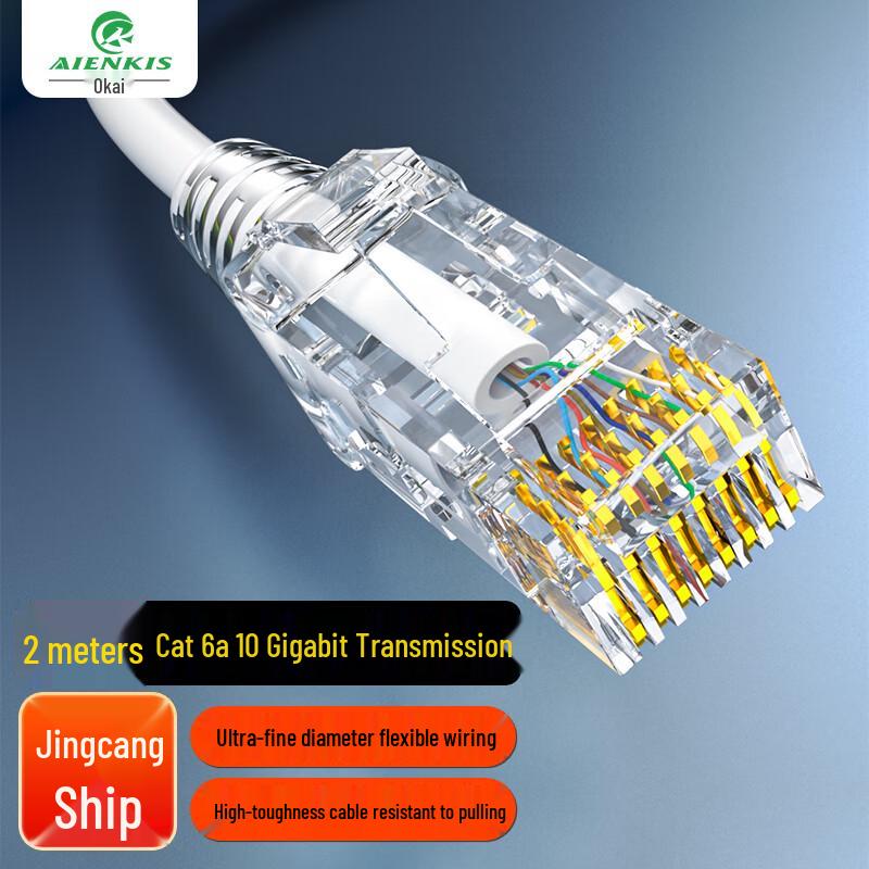 AIENKIS CAT6A 10 Gigabit OFC Ethernet Patch Cord
