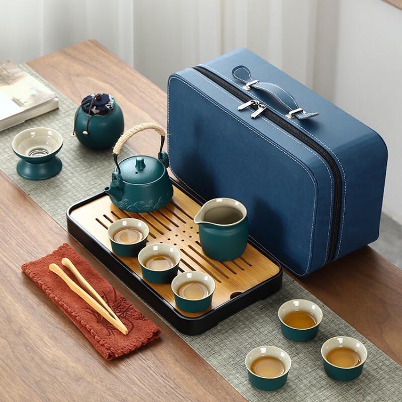 SHIJIANA Portable Ceramic Kung Fu Travel Tea Set