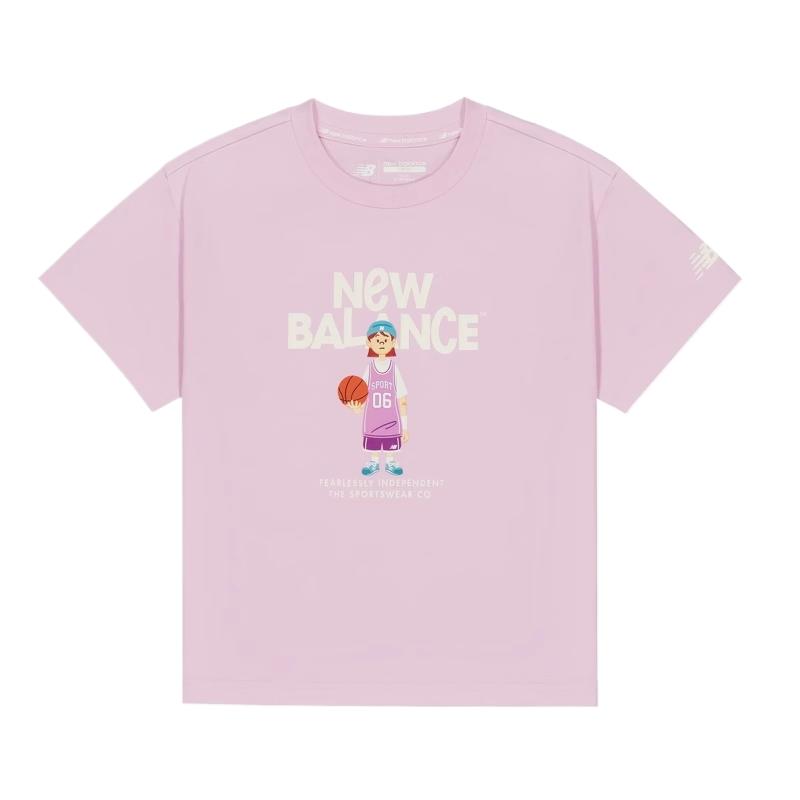 New Balance T Shirt Pink Children Aged 3 7 Years Old 7EF13103-LPK 7EF13103 110