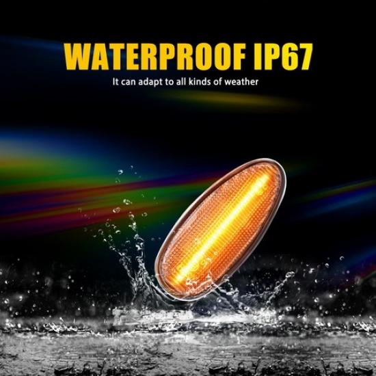 For 2002-2006 Mitsubishi Lancer Front Bumper Side Marker Lamps Lights Clear Lens