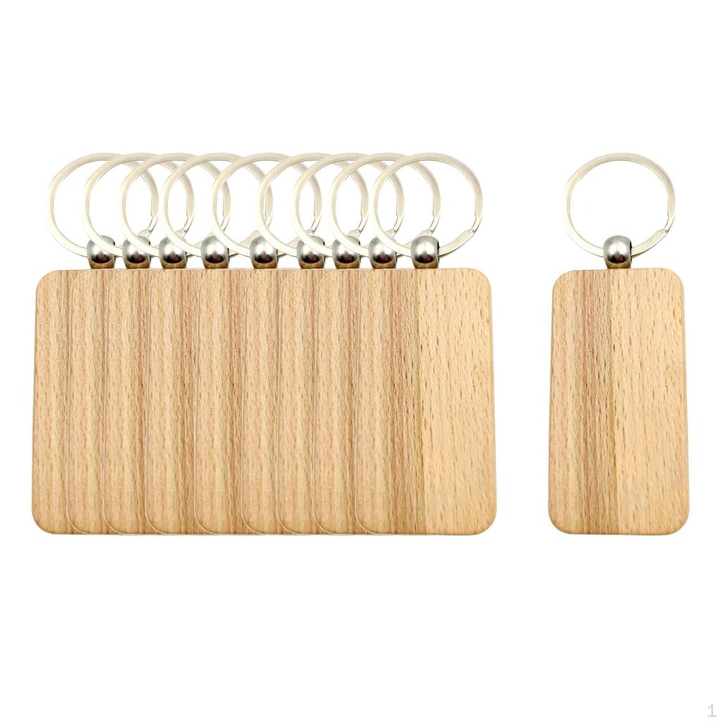 10Pcs Chain Key Rings Handmade Keyring Keychain for Jewelry Making