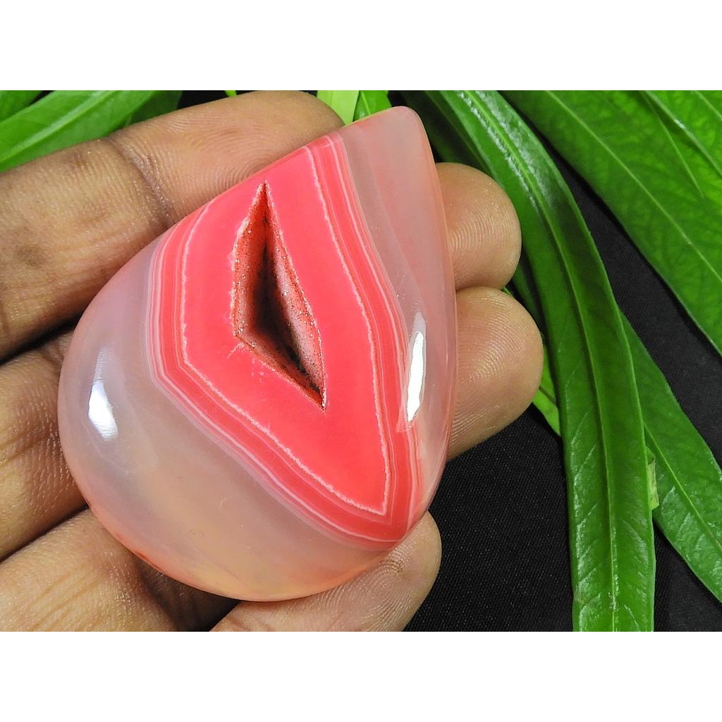 41X58X11MM Druzy Agate Pear Healing Crytsal Cabochon Loose Gemstone 199Cts. SK-4155