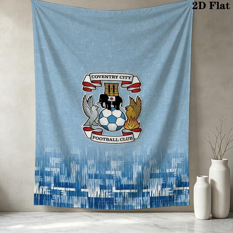 Coventry City FC Wall Tapestry Aesthetic Wall Hanging Printed Fabric Blanket Decorative Tapestries for Bedroom Living Room Home Decor