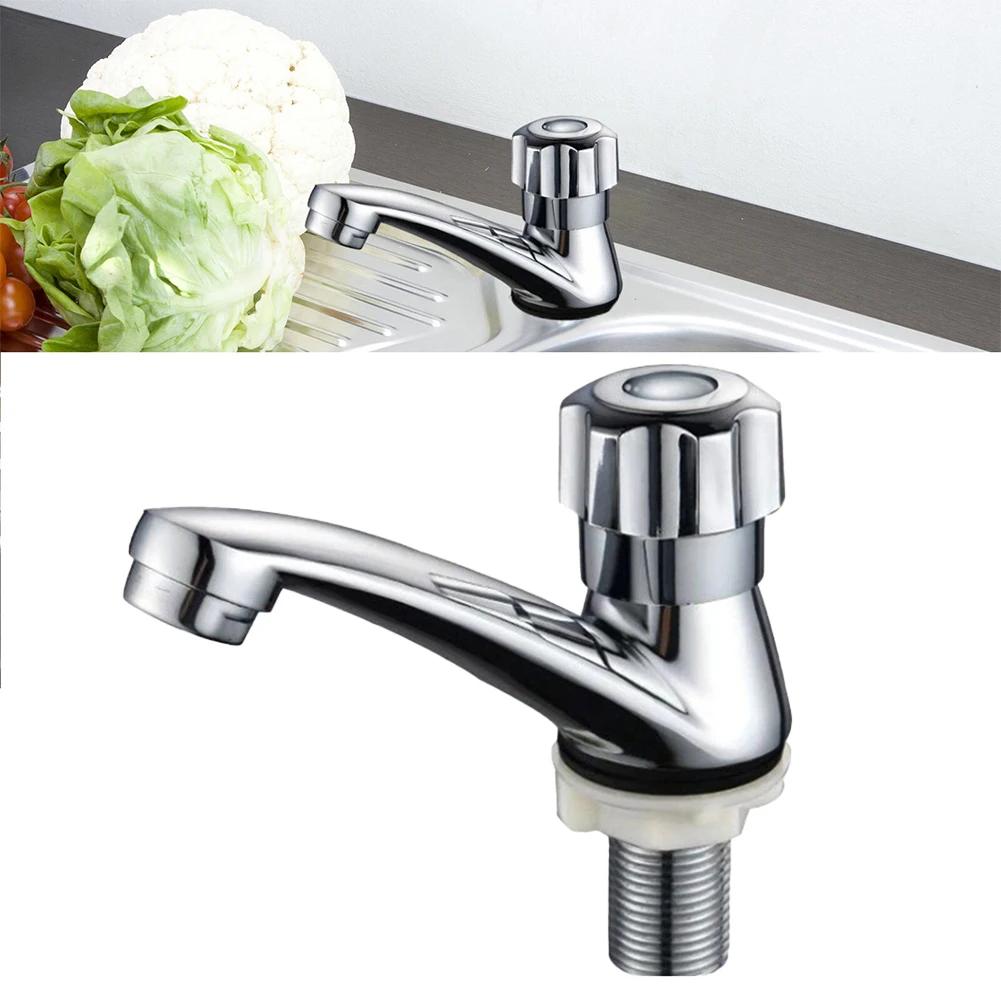 1 stk Kun kaldt servantbatteri Baderom Vaskbatteri Ett hull Kaldt kranvann For Hjem Hotell Dekksmontert Balkongvask Vannkraner