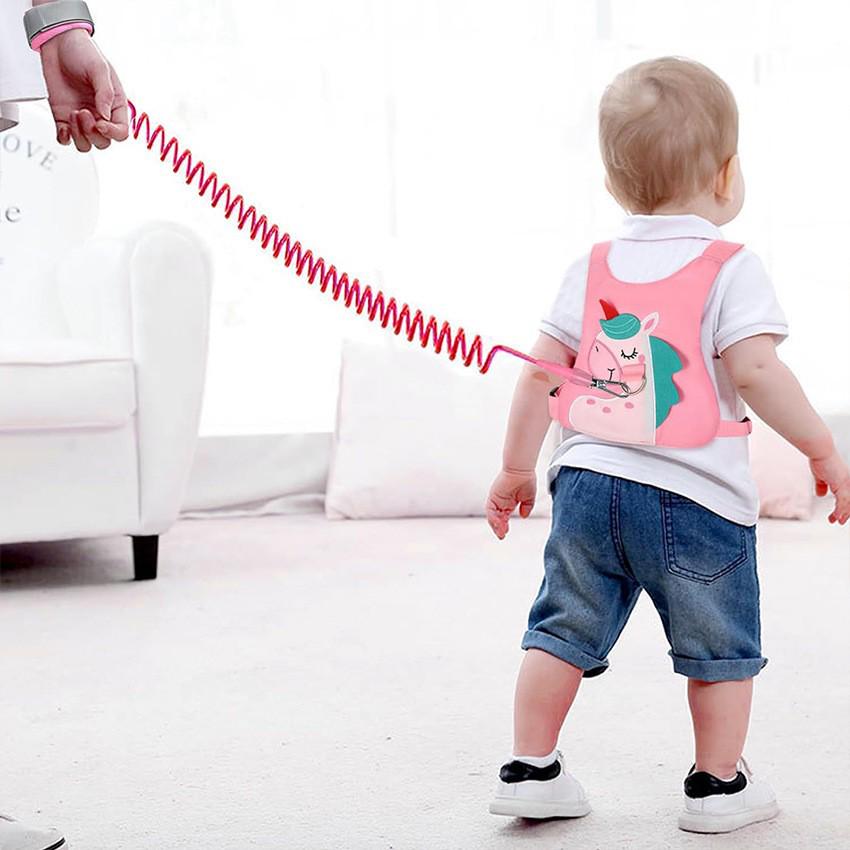 Children's Anti-Lost Safety Leash and Backpack Combo with Traction Rope and Wristband for Strollers