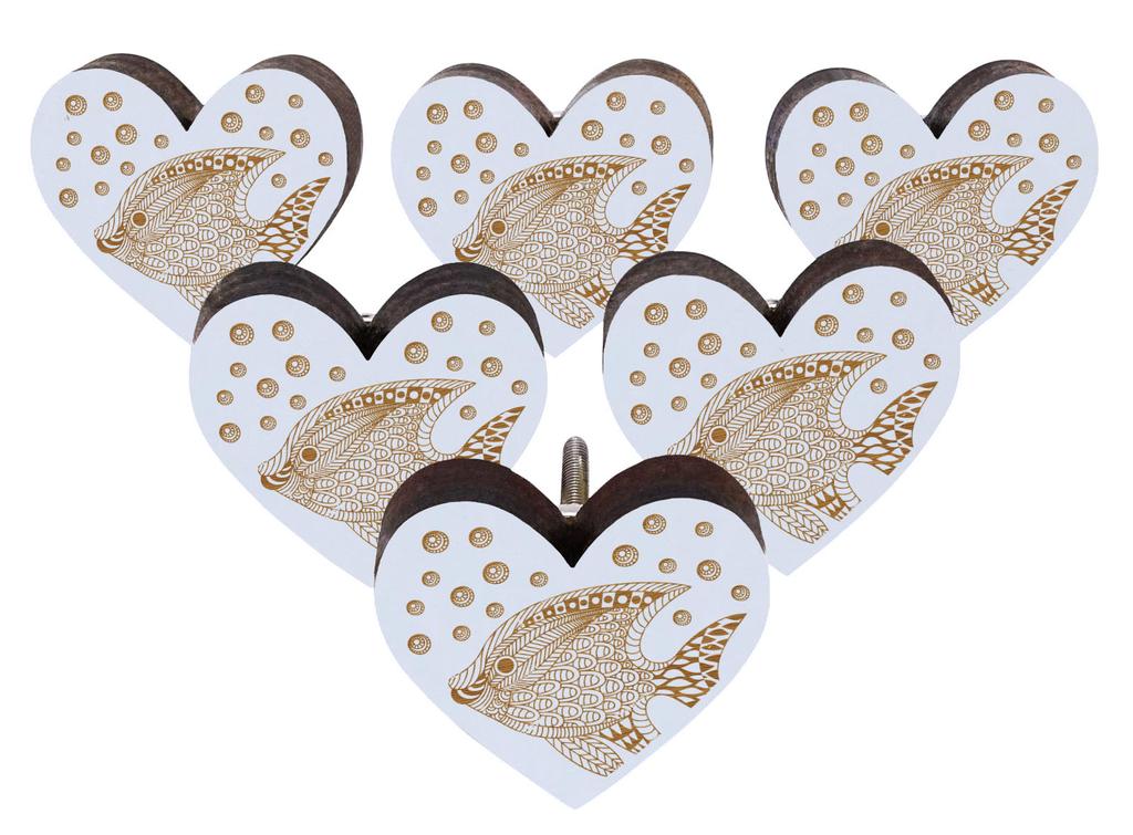 IBA Indianbeautifulart Braun Gravierte Knöpfe Packung mit 10 Hölzernen Schranktürknöpfen Schublade