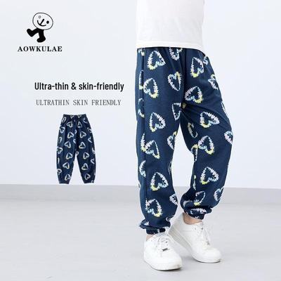 Pantaloni Casual Estivi a Stile Coreano per Bambini, Anti-Zanzare, con Stampa Cartone Animato