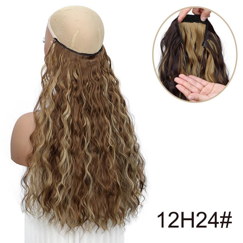 European & American Long Curly Water Wave Wigs for Women - Seamless Hair Extensions