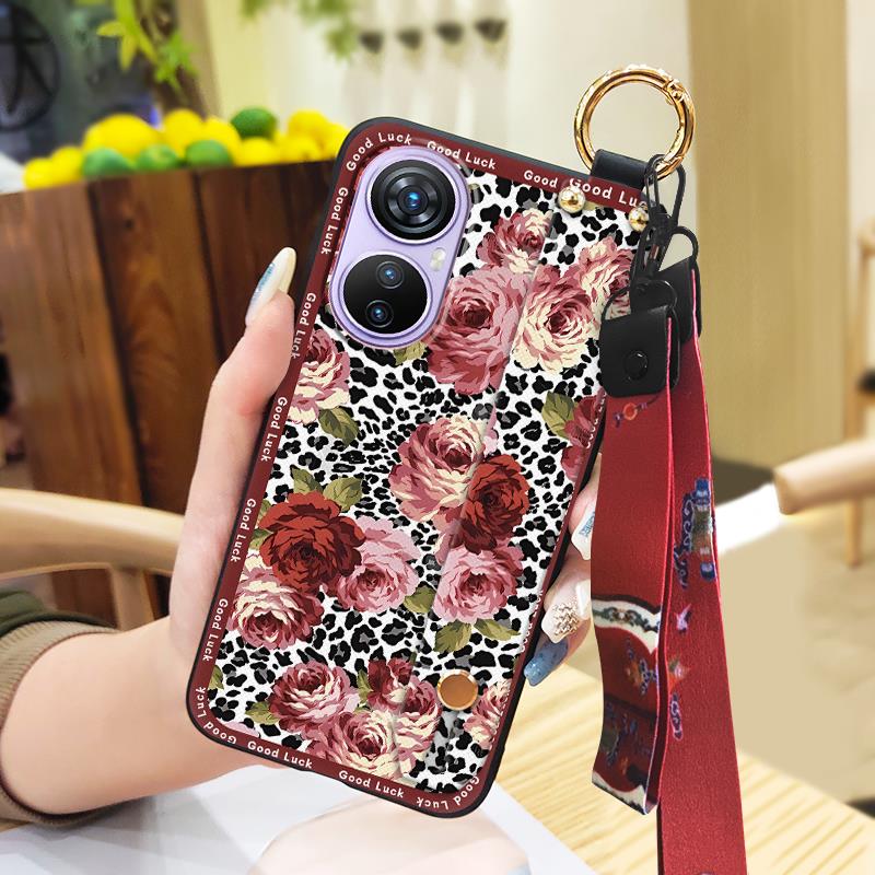 Dirt-resistant Wrist Strap Phone Case For Blackview A200 Pro Protective For Mom Soft case Shockproof Chinese style Ring