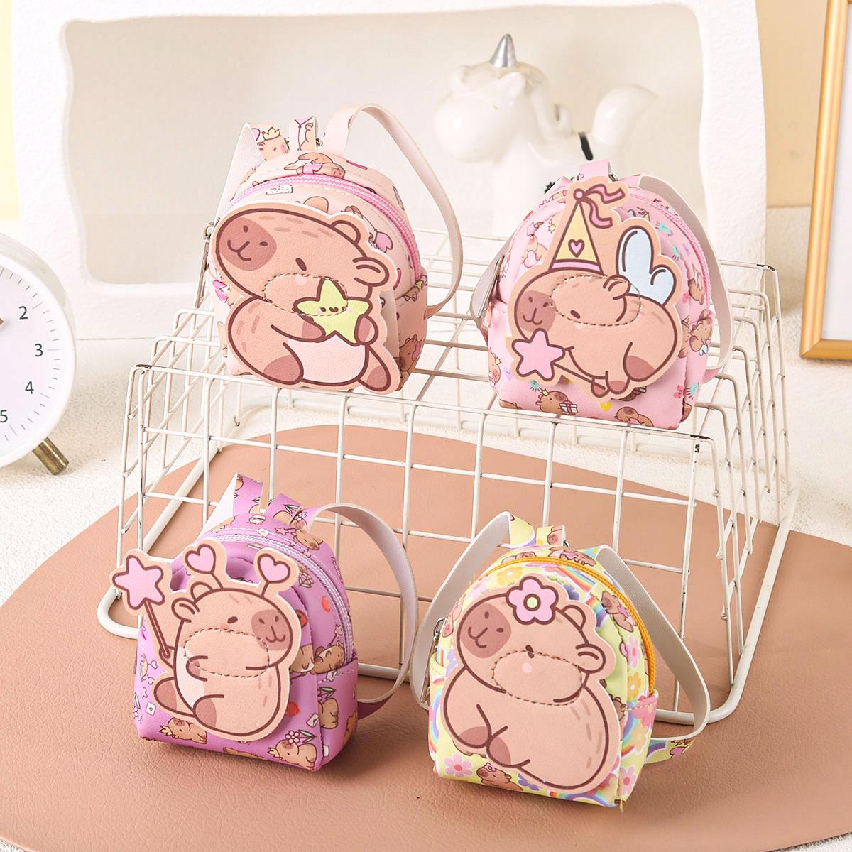 

Мультяшный маленький рюкзак, сумка для мелочи, сумка для карт, милая сумка-брелок, мини-маленькая сумка, сумка для наушников, портативный поясной ремень.