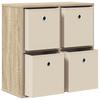 Sideboard with Drawers Sonoma Oak 59.5 X 27 X 57 Cm