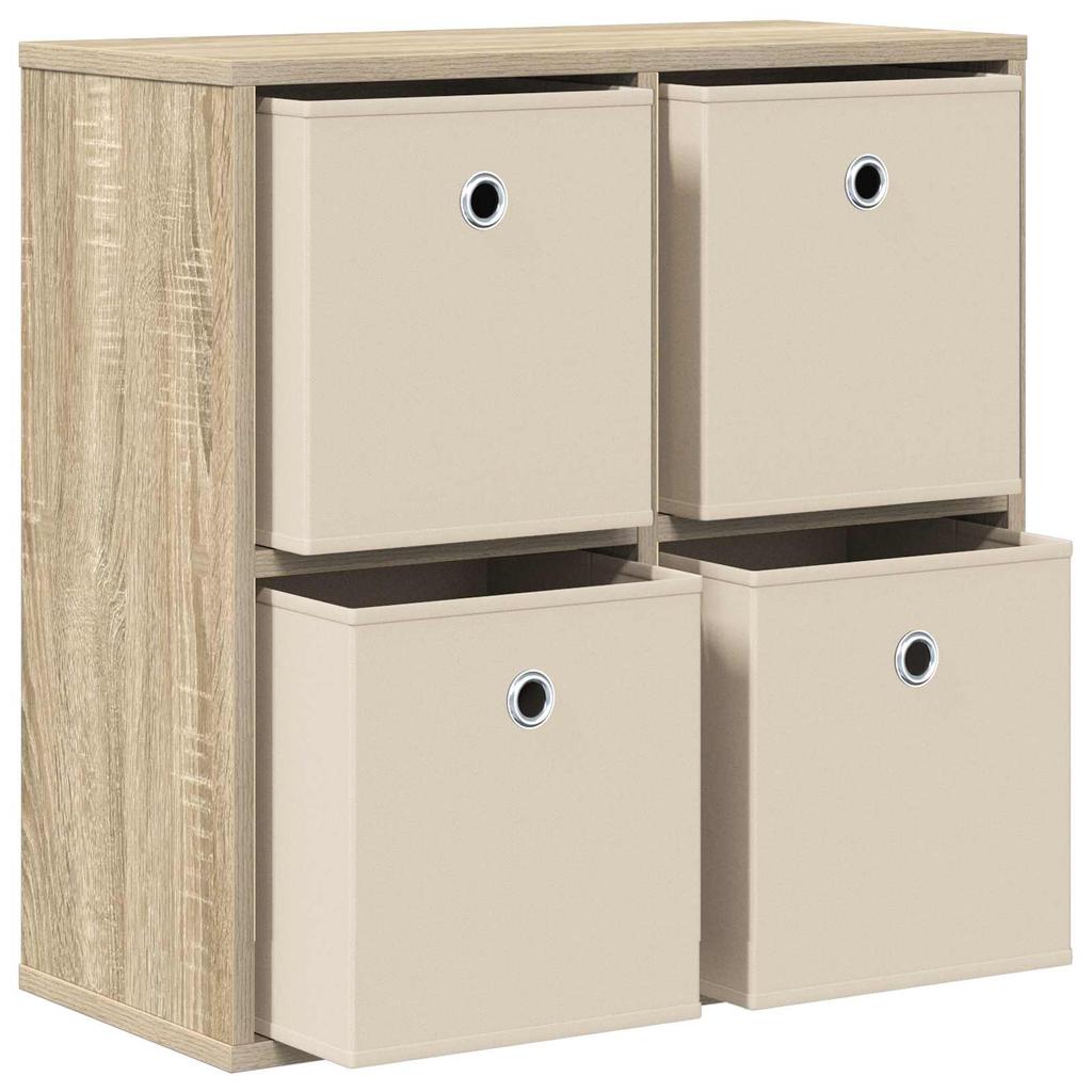 Sideboard with Drawers Sonoma Oak 59.5 X 27 X 57 Cm