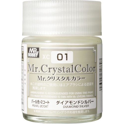 GSI Creos Mr. Crystal Color Diamond Silver 18ml Model Paint XC01