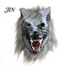 Realistische Latex-Kopfbedeckung Halloween Werwolf Vollkopfmaske, Wolf Cosplay mit gruseliger Kostümmaske Fell, Party Spukhaus Requisite, Verstellbar