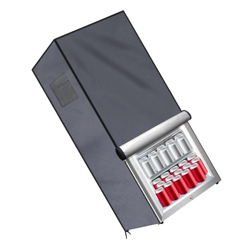 Waterproof Upright Freezer Lid with Zipper Dustproof Refrigerator Cover With Enhanced Durability For Outdoor Use