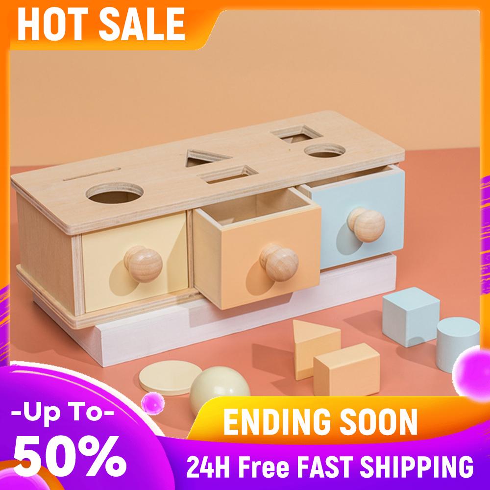 Wooden Ball Drawer Science Educational Toys Permanence Object Target Box Preschool Training Teaching Aids for Children China Mainland