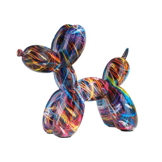 Pryskyřice balónek socha psa Barevná malba Řemeslná socha Socha Dekorativní Socha Ornament Vstup Dekorace TV skříňky