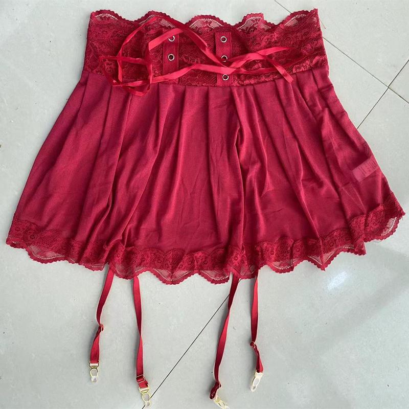 

Sexy Lace Bandage Garter Suspender Belt Women Plus Size Mesh Transparent Lingerie Collocation Hose Garter For Stockings L