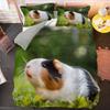 Guinea Pig Bedding Set Cute Mouse 3D Duvet Cover Animal Comforter Cover for Kids Boys Girls Teen Soft Twin Polyester Quilt Cover