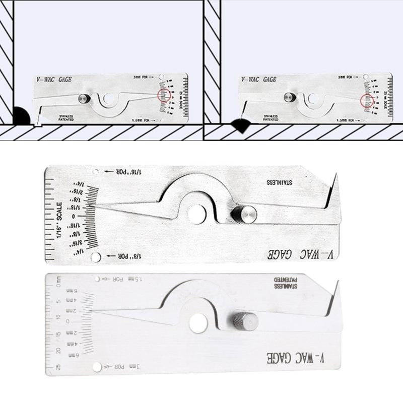 Metric Imperial Welding Gauge Biting Edge Undercut Inspection Height Depth Weld for Woodworking Home Decoration