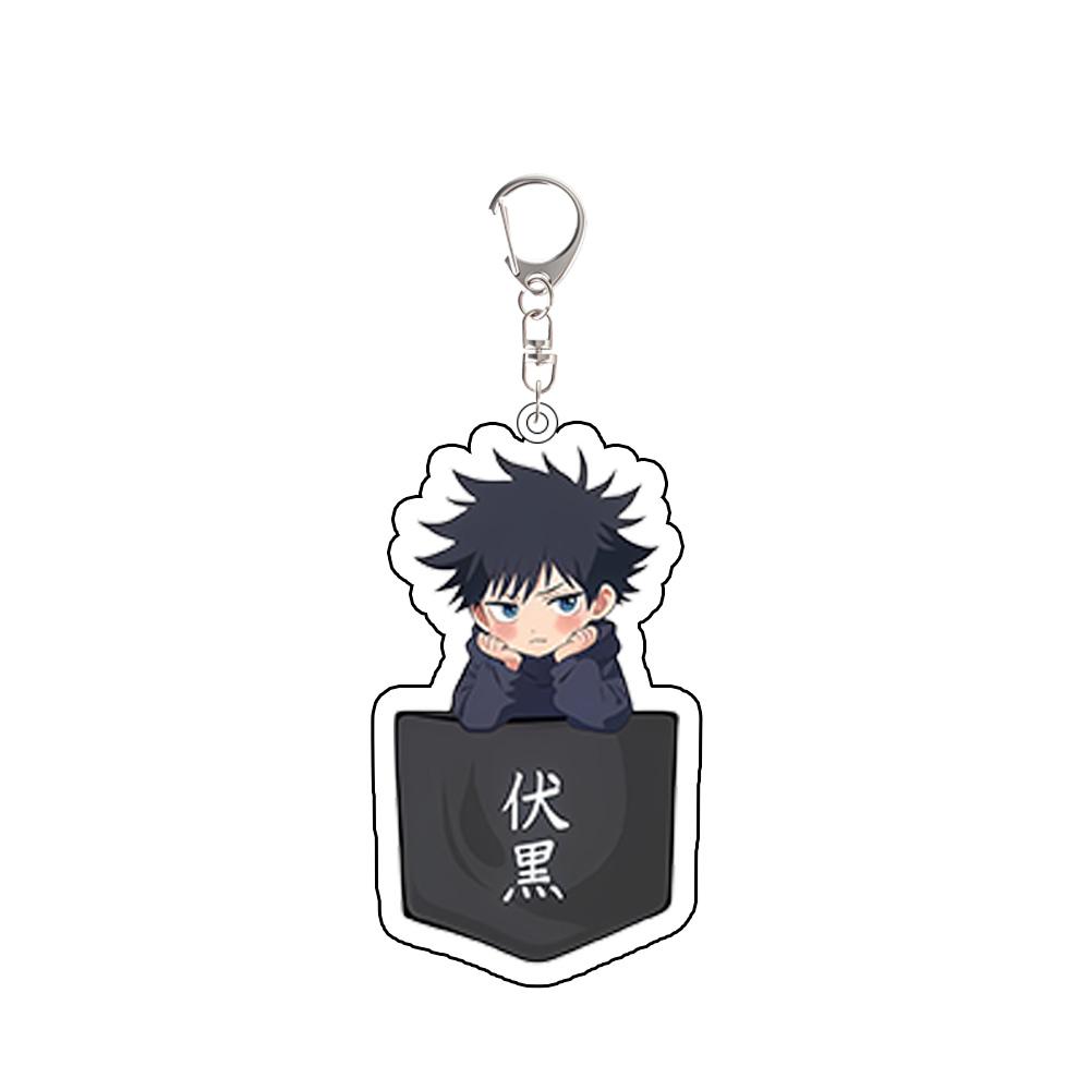 For Anime JJK Fushiguro Megumi Gojo Satoru Zenin Mai Nanami Kento Inumaki Toge Acrylic KeyChain Backpack Accessories Gift