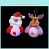 Christmas Eva Santa Snowman Lighted Night Lamp For Holiday Tree Decoration And Festive Decor
