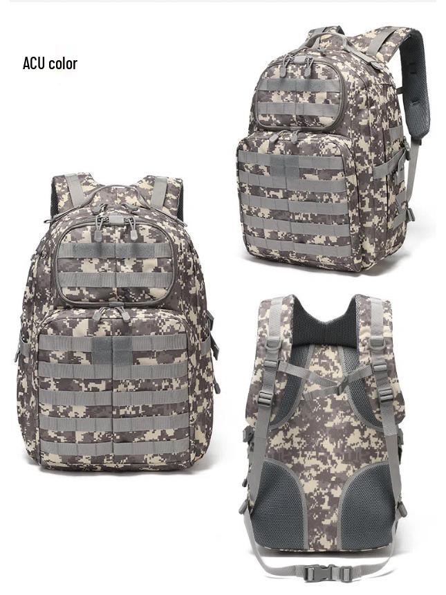 Outdoor Tactical Backpack with MOLLE System for Hiking, Cycling, and Mountaineering - Unisex, Large Capacity