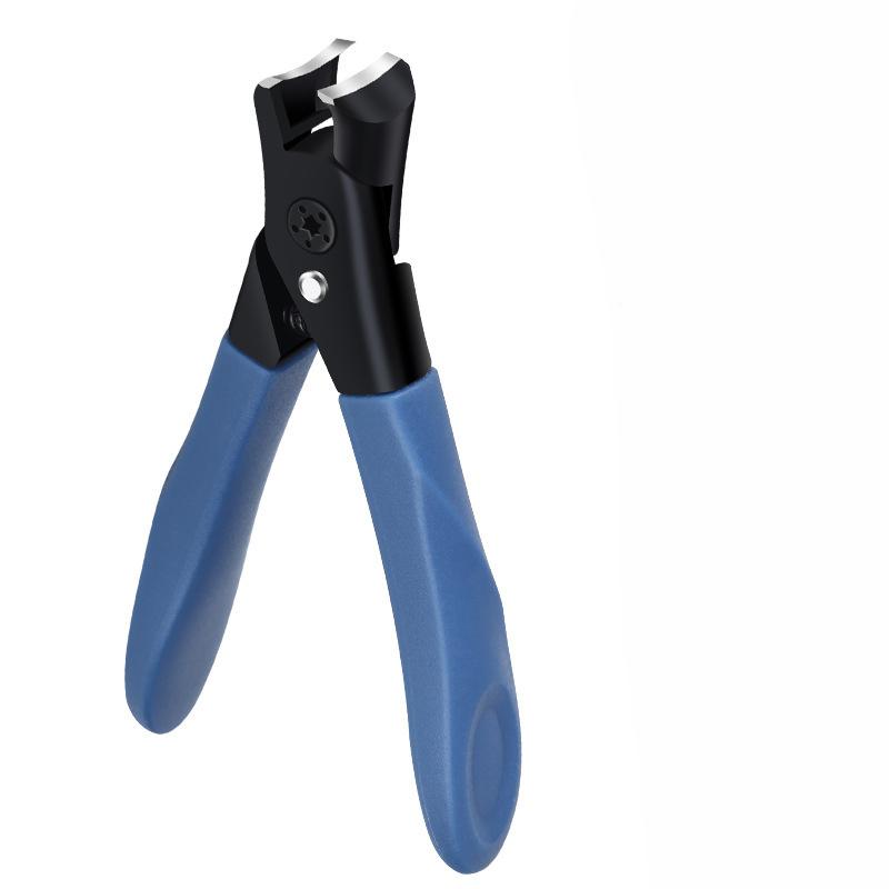 

Бытовой легкий педикюр с защитой от брызг, легкая длинная ручка, резак для толстых ногтей, инструмент, машинка для стрижки ногтей на ногах синий