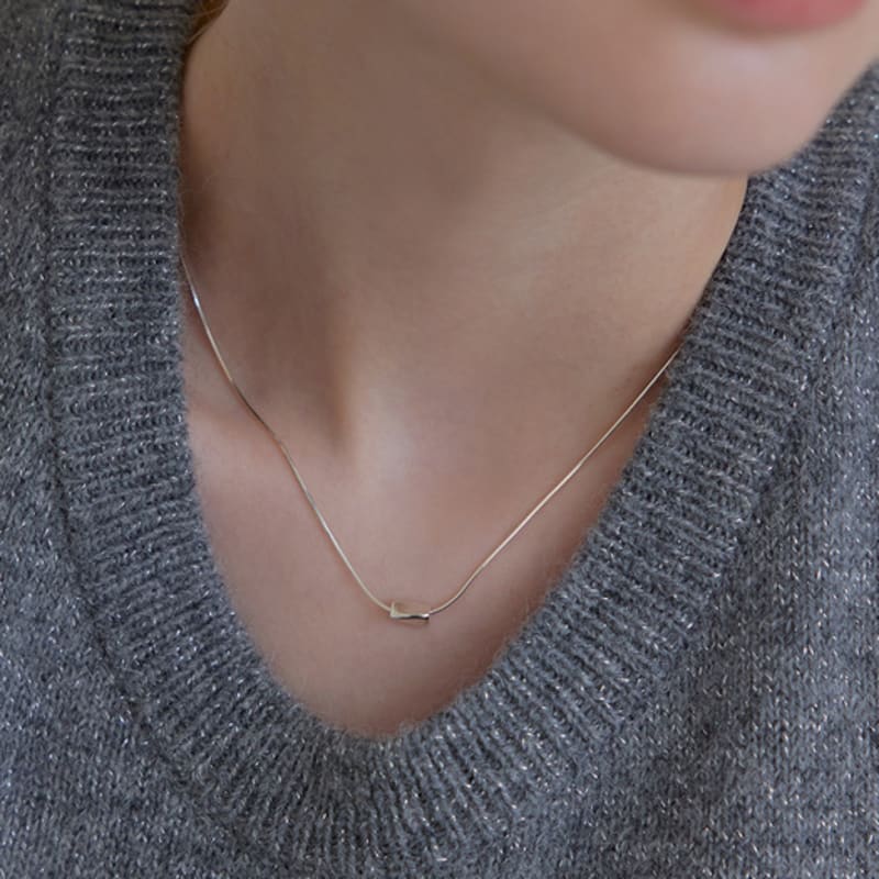 Lewe Edge Wave Shiny Chain Necklace