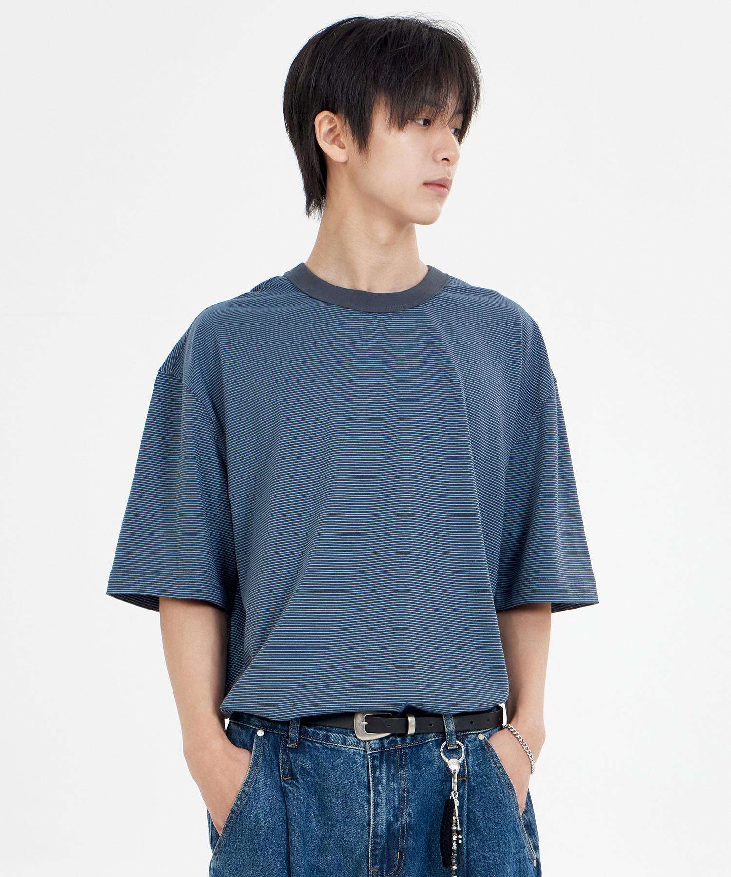 Biel Small Stripe T-Shirt Blue M