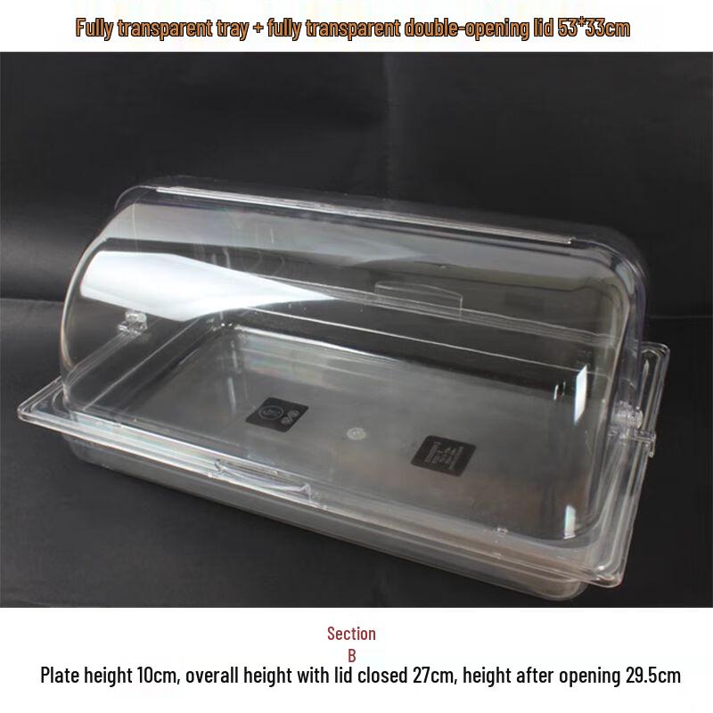 European Style Wooden Pastry Display Tray with Lid