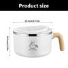 Portable Stainless Steel Noodles Bowl with Delicate Designs Durable Ramen Bowl for Home Office and School Use