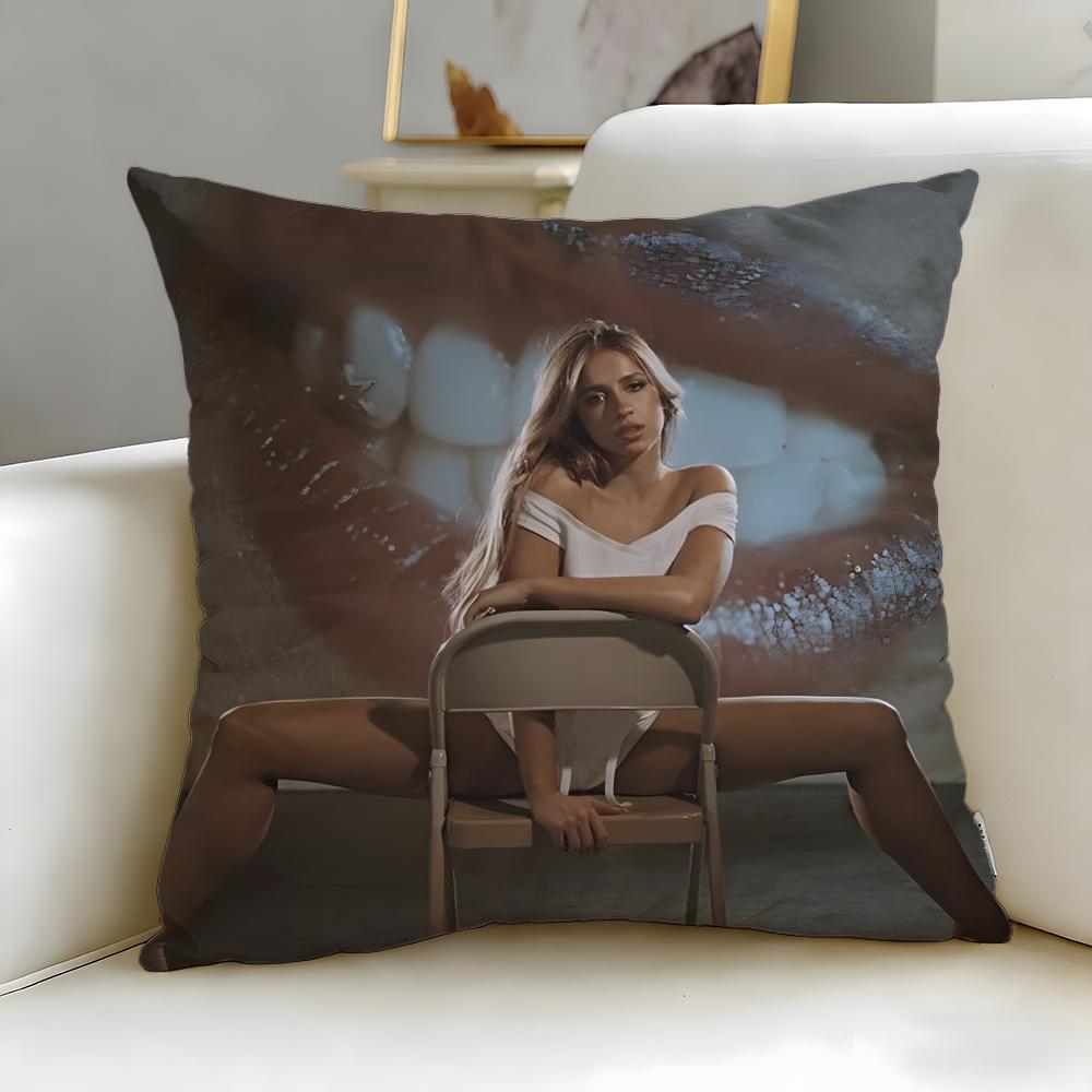 popular singer Tate McRae Cushion Cover Soft EasyWash Pillow Case Versatile for Couch Bed Travel and Office