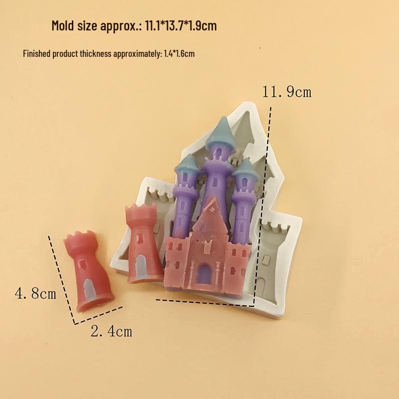 European Castle Silicone Mold for Cake, Chocolate, Fondant, Candle Making, and Epoxy Crafts.