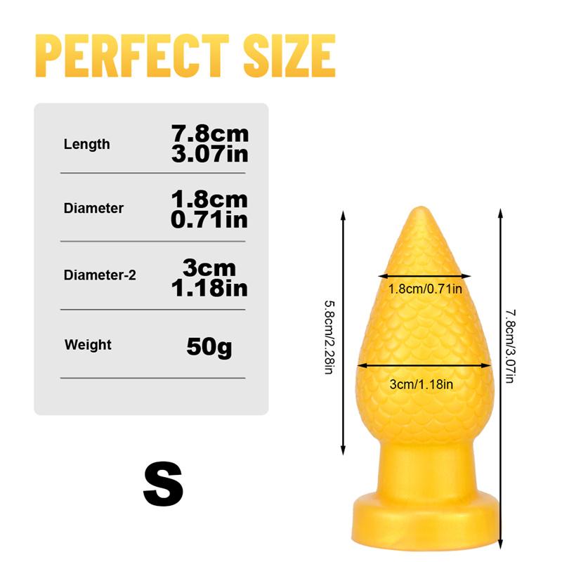 Golden Pine Cone Butt Plug Masturbation Stick Backyard Butt Plug Sex Toys Backyard Big Butt Plug