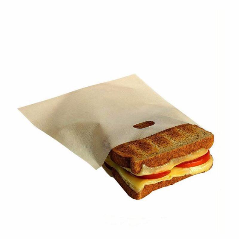 4 Pcs Reusable Toaster Bag Non Stick Bread Bag Sandwich Bags Fiberglass Toast Microwave Heating Pastry Tools