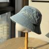 New Spring/Summer Washed Letter Embroidery Pink Fisherman Hat for Women, Sun Protection Hat, Vintage Outdoor Hiking Bucket Hat