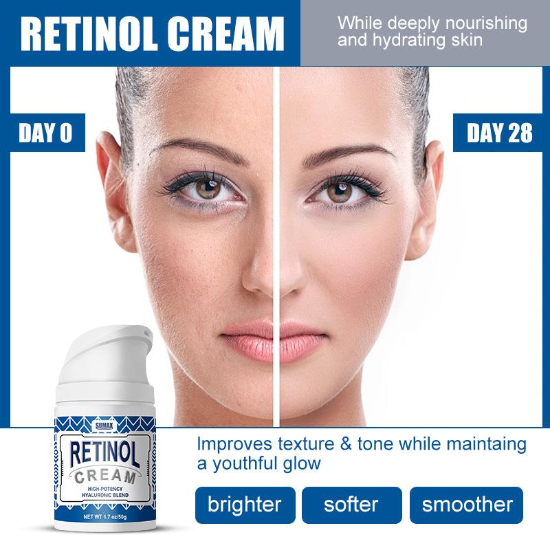 Retinol Face Cream Moisturizer with Vitamin A Anti-Aging Night Treatment with Easy Press Bottle 50ml
