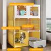 Large Cat Cage with Litter Box, 4-Tier DIY Enclosures Detachable Metal Wire Kennel Household Indoor Crate Large Exercise Place