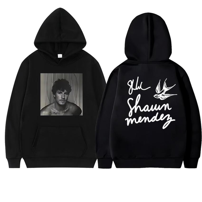 

Горячий рэпер Шон Мендес мировой тур 2025 толстовка с двусторонним принтом унисекс винтажный хип-хоп уличный стиль мужская женская флисовая толстовка L
