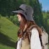 Casual Anti-UV Fisherman Hat Large Brim Waterproof Sunscreen Hats With Glasses Leg Support Bucket Hat Women Men