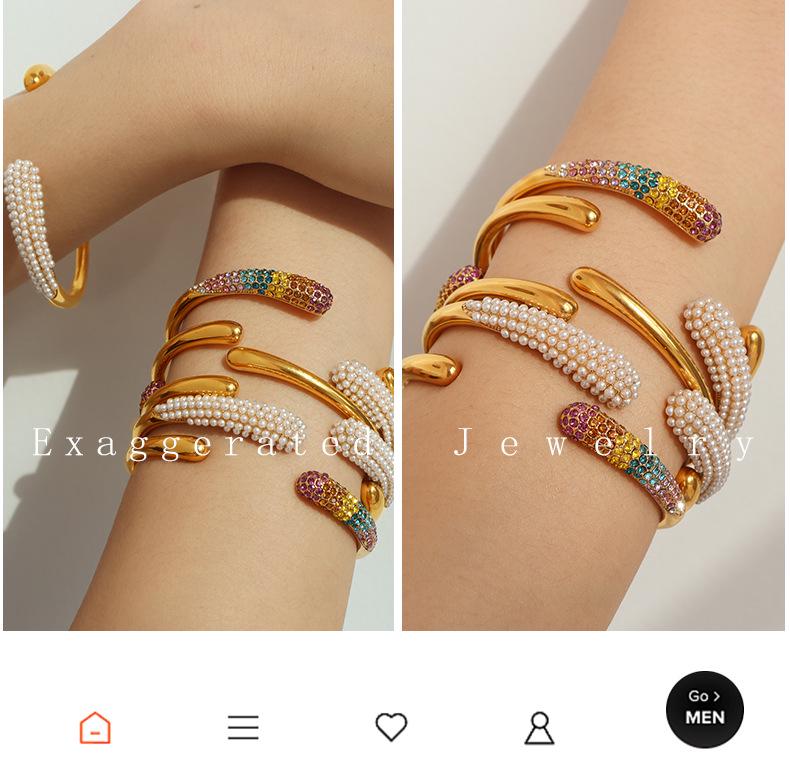 Elegantes Europäisches Titanstahlarmband: 18K Vergoldet, Vielseitig, High-End Design für Damen
